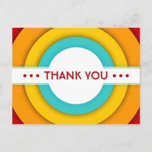retro THANK YOU Postcard
