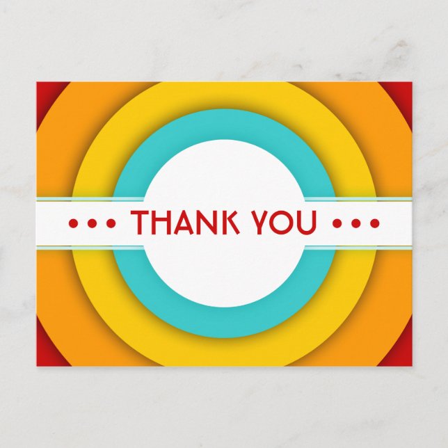 retro THANK YOU Postcard (Front)