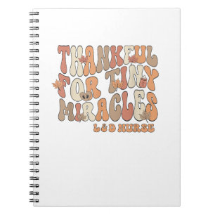 Retro Thankful For Tiny Miracles Thanksgiving Labo Notebook