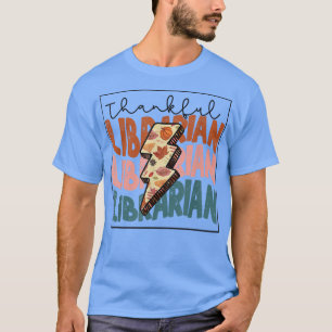 Retro Thankful Librarian Back To School Librarian T-Shirt
