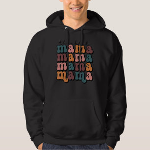 Retro Thankful Mama Fall Autumn Mum Thanksgiving D Hoodie