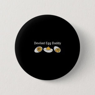 Retro Thanksgiving Deviled Egg Daddy Funny 6 Cm Round Badge