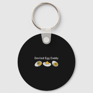 Retro Thanksgiving Deviled Egg Daddy Funny Key Ring