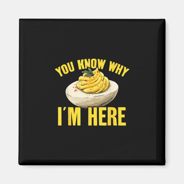 Retro Thanksgiving Dinner You Know Why I'm Here De Magnet (Front)