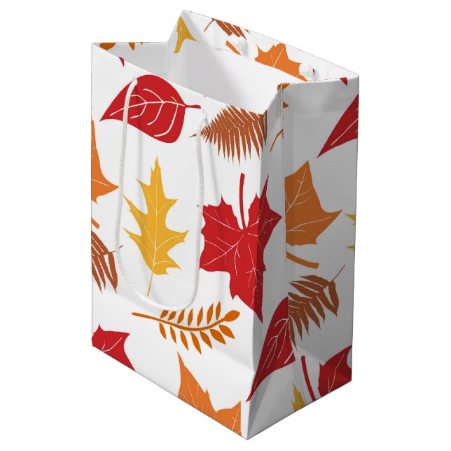 Retro Thanksgiving Medium Gift Bag (Front Angled)