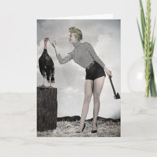 Retro Thanksgiving Turkey Card