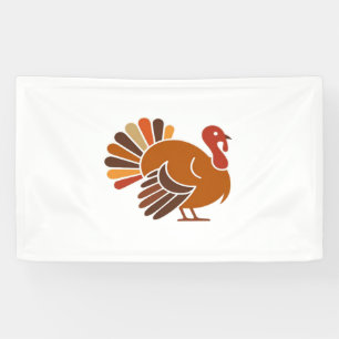 Retro Thanksgiving Turkey – Fall Harvest Design Cl Banner
