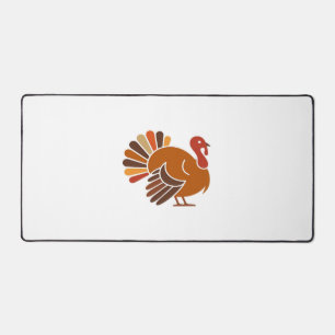 Retro Thanksgiving Turkey – Fall Harvest Design Cl Desk Mat