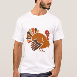 Retro Thanksgiving Turkey � Fall Harvest Design Cl T-Shirt
