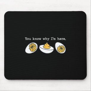 Retro Thanksgiving You Know Why I'm Here Deviled E Mouse Mat