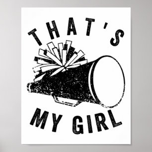 Retro That's My Girl Cheer Mum Cheer Leading Girl Poster