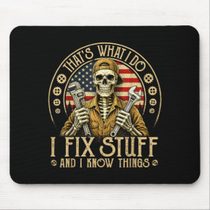 Retro Thats What I Do I Fix Stuff And Gifts Mouse Mat