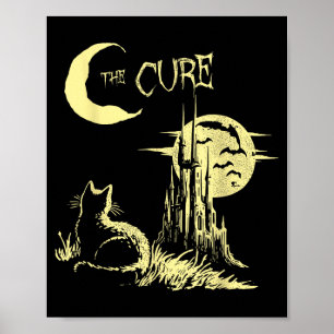 Retro The Cure Cat Gothic Cat Lover Men Women Kids Poster