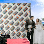 Retro The Greatest Hit Cassette Pattern Wedding Tapestry<br><div class="desc">Cool retro cassette tape wedding backdrop with text "the greatest hit" for newlywed married couples.  Customise the text and the husband and wife name.  Great for lovers of classic and old school music.</div>