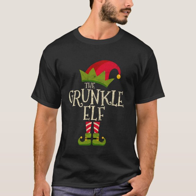 Retro The Grunkle Elf Costume Family Group  Christ T-Shirt (Front)
