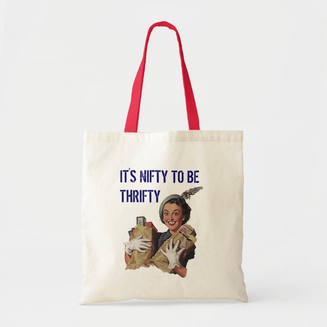 RETRO THE HAPPY COUPON CLIPPER BAGS TOTE BAG (Front)