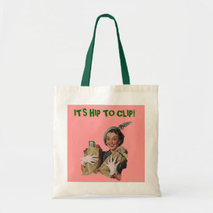 RETRO THE HAPPY COUPON CLIPPER BAGS TOTE BAG