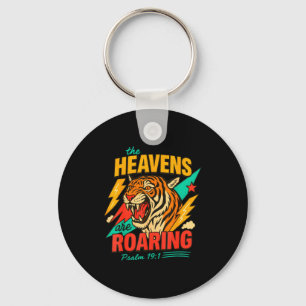 Retro The Heavens Are Roaring Believer Bible Verse Key Ring