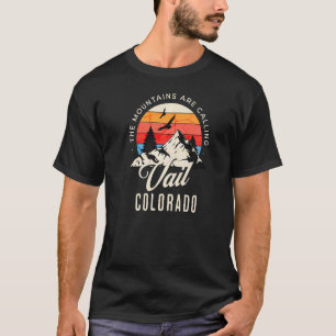 Retro The Mountains are Calling Vail Colorado Bird T-Shirt