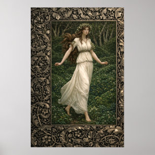Retro The Wood Beyond the World by William Morris Poster