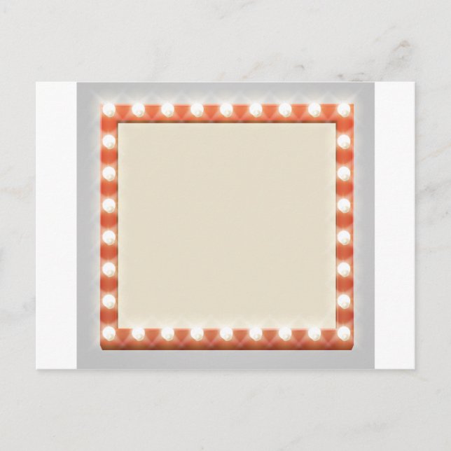 Retro Theatre Bulb Sign Postcard (Front)