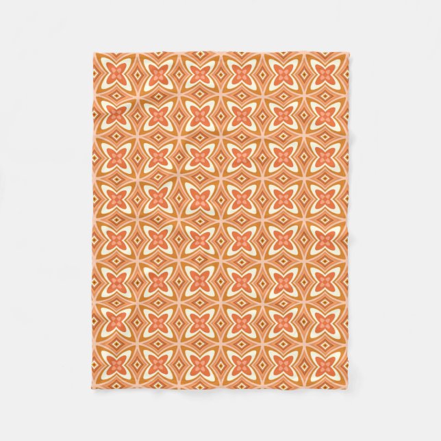 Retro Theme Pattern Fleece Throw Blanket (Front)