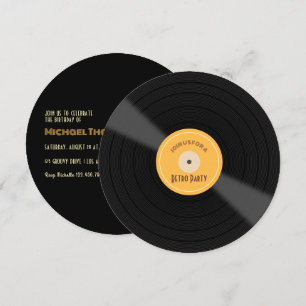 Retro Themed Birthday Party Invitation