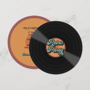 Retro Themed Party Personalised Invitation