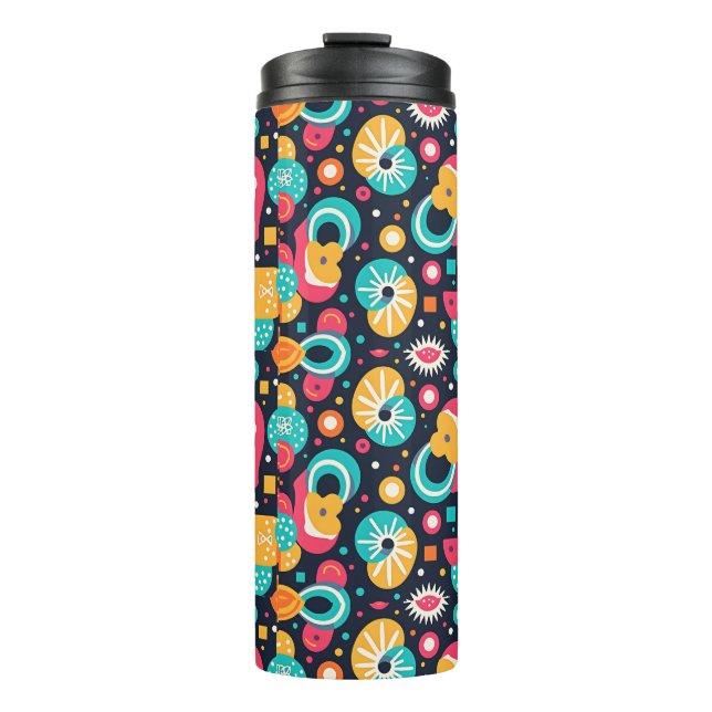 Retro Themed Water Bottle Insulated Tumbler (Front)