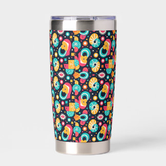 Retro Themed Water Bottle Insulated Tumbler