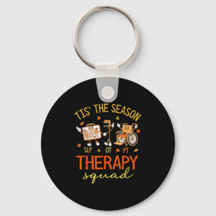 Retro Therapy Squad Slp Ot Pt Team Fall Autumn Phy Key Ring