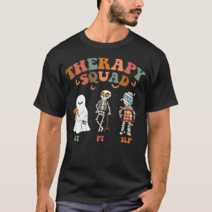 Retro Therapy Squad Slp Ot Pt Team Halloween Funny T-Shirt