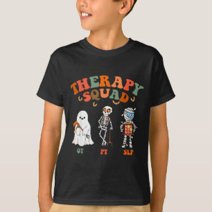 Retro Therapy Squad Slp Ot Pt Team Halloween Funny T-Shirt