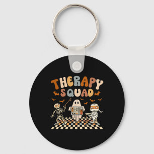 Retro Therapy Squad Slp Ot Pt Team Halloween Speec Key Ring