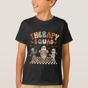 Retro Therapy Squad Slp Ot Pt Team Halloween Speec T-Shirt