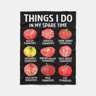 Retro Things Do In Spare Time Tomatoes Tomato Fleece Blanket