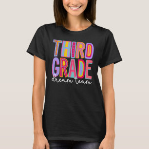 Retro Third Grade Dream Team Groovy Teacher Back t T-Shirt