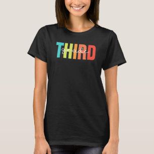 Retro Third Grade Teacher For 3rd Grade First Day  T-Shirt