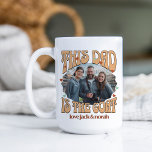 Retro This Dad is the Goat Photo 15oz Coffee Mug<br><div class="desc">Retro goat mug for dad with custom photo. Your photo will be displayed in a wavy edge sticker shape and framed with "dad is the goat". lettered in retro typography and decorated with love hearts. Personalise with the name(s) of the kid or children or any text you like. Use the...</div>