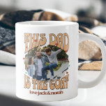 Retro This Dad is the Goat Photo Mug<br><div class="desc">Retro goat mug for dad with custom photo. Your photo will be displayed in a wavy edge sticker shape and framed with "dad is the goat". lettered in retro typography and decorated with love hearts. Personalise with the name(s) of the kid or children or any text you like. Use the...</div>