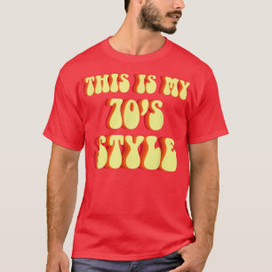 Retro This is My 70's Costume Funny Groovy Peace H T-Shirt