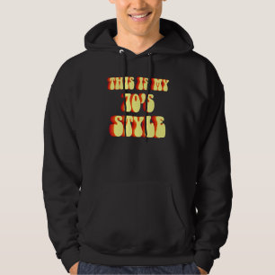 Retro This Is My 70's Costume Groovy Peace Hallow Hoodie