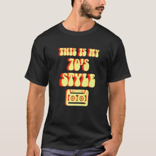 Retro This Is My 70's Costume Groovy Peace Hallow T-Shirt