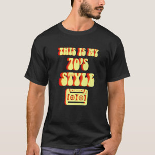 Retro This Is My 70's Costume Groovy Peace Hallow T-Shirt