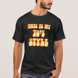 Retro This Is My 70's Costume Groovy Peace Hallow T-Shirt