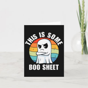 Retro This Is Some Boo Sheet Cute Ghost Halloween  Card