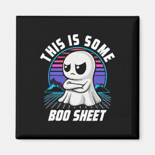 Retro This Is Some Boo Sheet Cute Ghost Halloween Magnet