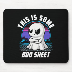 Retro This Is Some Boo Sheet Cute Ghost Halloween  Mouse Mat