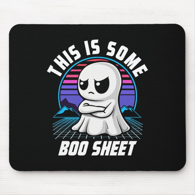Retro This Is Some Boo Sheet Cute Ghost Halloween  Mouse Mat (Front)