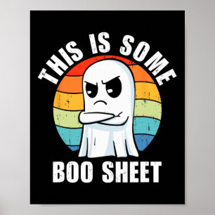 Retro This Is Some Boo Sheet Cute Ghost Halloween Poster